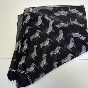 Large sheer Zebra Motif scarf/wrap